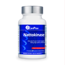A bottle of Canprev Nattokinase 60 Vcaps, which is a supplement containing nattokinase enzyme for cardiovascular health.
