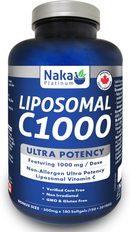 Naka Platinum Liposomal C1000 supplement bottle on a white background