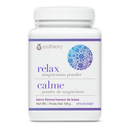 A container of Youtheory Relax Magnesium Powder in berry flavor.