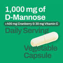 Vitasave urinary supplement with cranberry helps flush out bacteria.