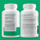 Close-up of Vitasave Quercetin Plus Bromelain capsules and label details