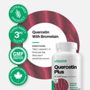 Vitasave Quercetin Plus Bromelain 500mg dietary supplement for immune and allergy support