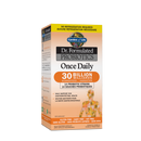 Garden of Life Dr. Formulated Probiotics Once Daily 30 Billion, bottle of 30 vegetarian capsules, shelf-stable probiotic supplement for digestive health.