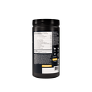 Close-up of Vega Sport Acai Berry pre-workout powder tub showing nutrition facts and branding.