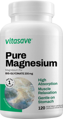 Vitasave Pure Magnesium supplement bottle on a white background