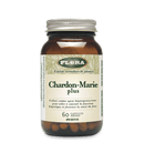 A bottle of Flora Milk Thistle Plus capsules, which is a dietary supplement for liver health.