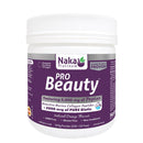 Naka Platinum Pro Beauty Bioactive Marine Collagen Peptides powder in 250g bonus size container with vibrant purple and white packaging.