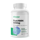 "Close-up of Vitasave NMN 500 mg capsule showcasing its size and purity"