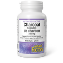 Natural Factors Activated Charcoal Capsules 250 mg (90 Softgels)