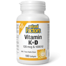 Natural Factors Vitamin K + D 120 mcg & 1000 IU BONUS SIZE (180 Softgels)