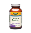  Bottle of Flora Senior's Probiotic with 34 Billion active cultures per serving, featuring shelf-stable VCaps for optimal gut health in seniors.