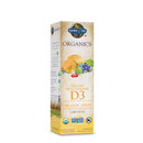 Garden of Life Organics Vegan D3 Organic Spray in Vanilla flavor, 1000 IU per serving, 58 mL bottle.