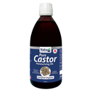 Naka Organic Castor Oil Glass Bottle (300ml) – A clear glass bottle filled with 300ml of pure, organic castor oil, ideal for hair and skin care treatments.