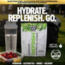 Magnum Refrsh Kiwi Lime pouch with shaker bottle at the field
