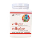 A container of Youtheory Collagen Unflavoured Powder, 231g, with product information and branding visible.