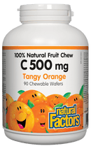 Factors C Natural Fruit Chews 500 mg - Tangy Orange Chewable Wafers Image 1