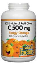 Factors C Natural Fruit Chews 500 mg - Tangy Orange Chewable Wafers Image 2