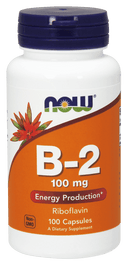 NOW Vitamin B2 Riboflavin mg 100 Capsules Image 1