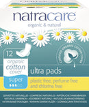 Natracare Organic Cotton Ultra Super with Wings 12 Pads Image 1