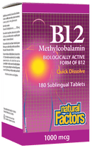 Natural Factors B12 Quick Dissolve 1000 mcg Tablets Image 1