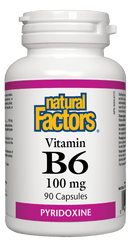 Natural Factors B6 100 mg 90 Capsules Image 1