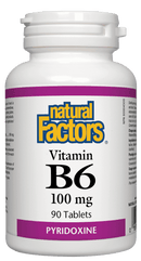 Natural Factors B6 100 mg 90 Tablets Image 1