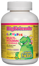 Natural Factors Big Friends Multi-Vitamin & Minerals - Jungle Berry 60 Chewable Tablets Image 1