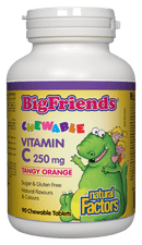 Natural Factors Big Friends Vitamin C 250 mg - Tangy Orange 90 Chewable Tablets Image 1