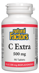 Natural Factors C Extra + Bioflavonoids 500 mg Tablets Image 1