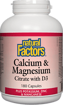 Natural Factors Calcium Magnesium Citrate with D3 Plus Potassium, Zinc & Manganese Capsules Image 2
