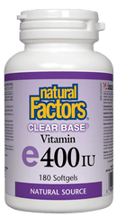 Natural Factors Clear Base Vitamin E 400 IU Softgels Image 1