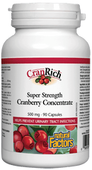 Natural Factors Cranrich Super Strength Cranberry Concentrate 500 mg Capsules Image 2