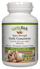 Natural Factors GarlicRich Garlic Concentrate Super Strength 500 mg Softgels Image 1