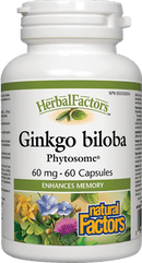 Natural Factors HerbalFactors Ginkgo Biloba Phytosome mg 60 Capsules Image 1