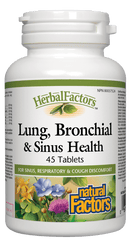 Natural Factors HerbalFactors Lung, Bronchial & Sinus Health Tablets Image 2