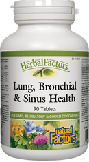 Natural Factors HerbalFactors Lung, Bronchial & Sinus Health Tablets Image 1