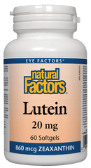 Natural Factors Lutein 20 mg 860 mcg Zeaxanthin Softgels Image 1