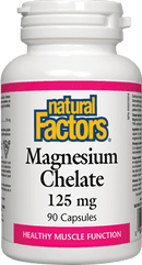 Natural Factors Magnesium Chelate 125 mg 90 Capsules Image 1