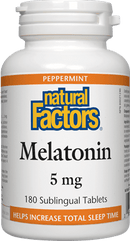 Natural Factors Melatonin 5 mg - Peppermint Tablets Image 1