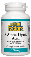Natural Factors R-Alpha-Lipoic Acid 100 mg 60 VCaps Image 1