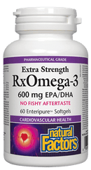 Natural Factors RxOmega-3 Extra Strength 600 mg EPA/DHA Softgels Image 2