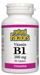Natural Factors Vitamin B1 100 mg Thiamine 90 Tablets Image 1