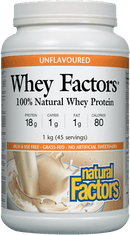 Natural Whey Factors Protein - Unflavoured 1 kg Image 1