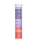 A tube of Organika Effervess Marine Collagen with Vitamin C in Cranberry flavor, with 14 tablets.