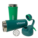 Stylish Vitasave 850 mL stainless steel shaker bottle with a smooth surface and premium design