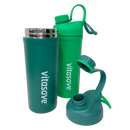 Vitasave Stainless Steel Sport Shaker Bottle (850 mL) featuring an easy-to-carry handle