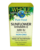 Whole Earth and Sea Pure Food Sunflower Vitamin E 400 IU 90 Softgels Image 1